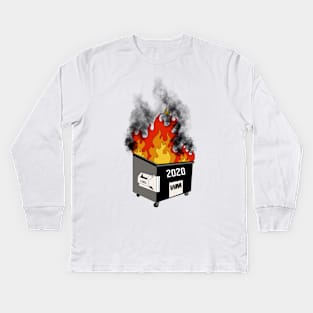 Dumpster Fire Kids Long Sleeve T-Shirt